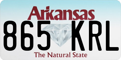AR license plate 865KRL