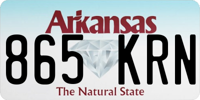 AR license plate 865KRN