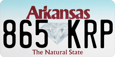 AR license plate 865KRP