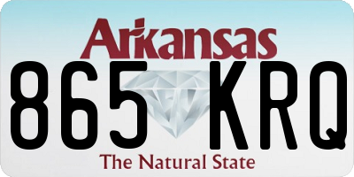 AR license plate 865KRQ