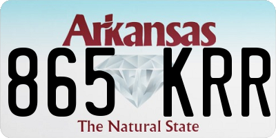 AR license plate 865KRR