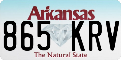 AR license plate 865KRV