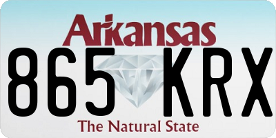 AR license plate 865KRX