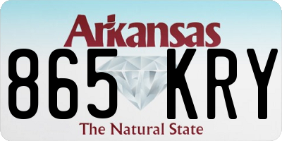 AR license plate 865KRY