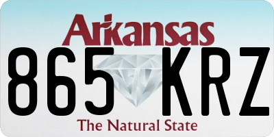 AR license plate 865KRZ
