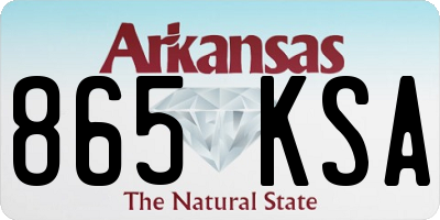AR license plate 865KSA