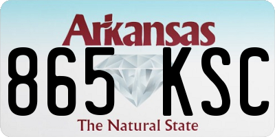 AR license plate 865KSC
