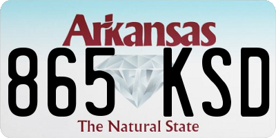 AR license plate 865KSD