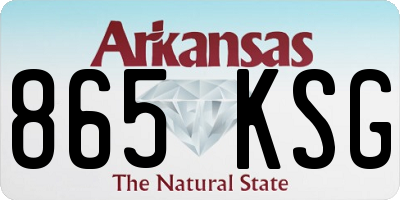 AR license plate 865KSG