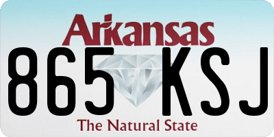 AR license plate 865KSJ