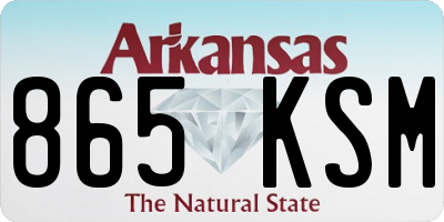 AR license plate 865KSM