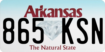 AR license plate 865KSN