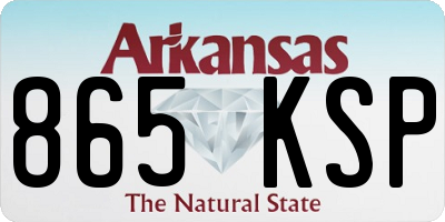 AR license plate 865KSP