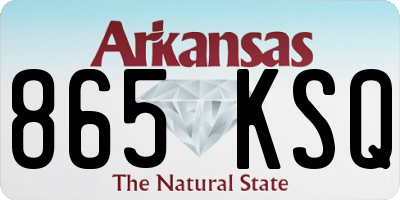 AR license plate 865KSQ