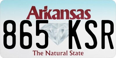 AR license plate 865KSR