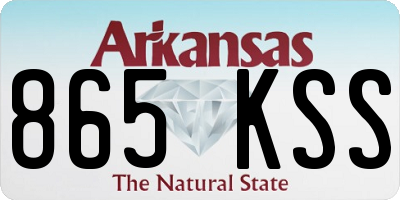 AR license plate 865KSS