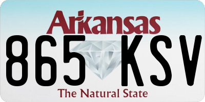 AR license plate 865KSV