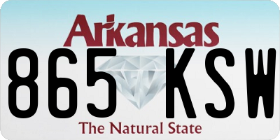 AR license plate 865KSW