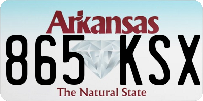 AR license plate 865KSX