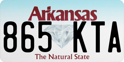AR license plate 865KTA