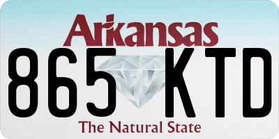 AR license plate 865KTD