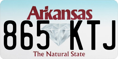 AR license plate 865KTJ