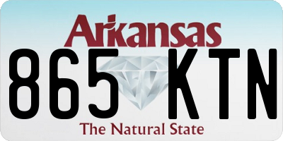 AR license plate 865KTN