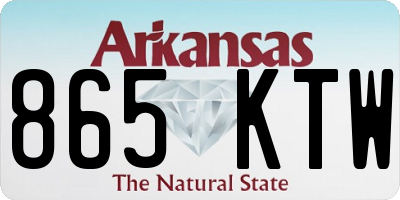 AR license plate 865KTW