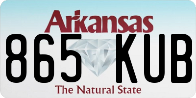 AR license plate 865KUB