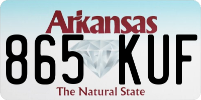 AR license plate 865KUF