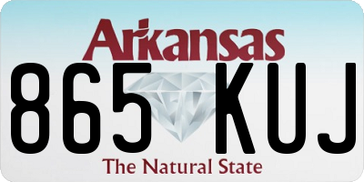AR license plate 865KUJ