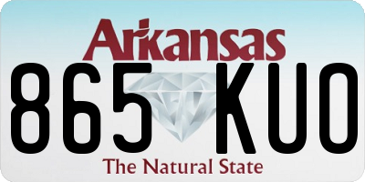 AR license plate 865KUO