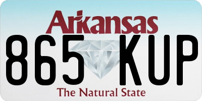 AR license plate 865KUP