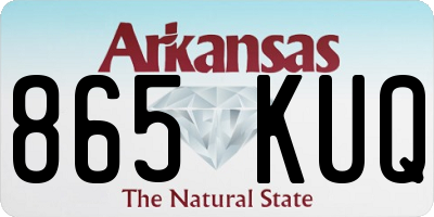 AR license plate 865KUQ