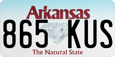 AR license plate 865KUS
