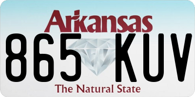 AR license plate 865KUV