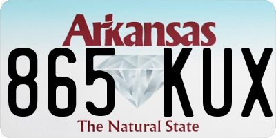 AR license plate 865KUX