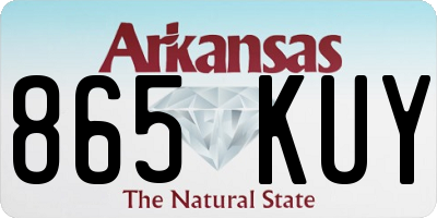 AR license plate 865KUY