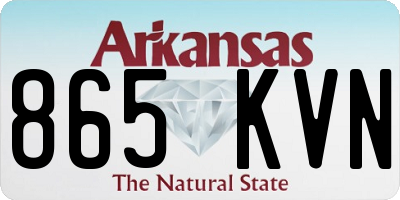 AR license plate 865KVN