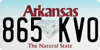 AR license plate 865KVO