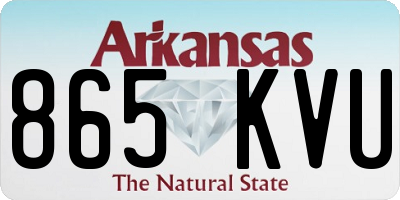 AR license plate 865KVU