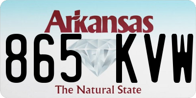 AR license plate 865KVW