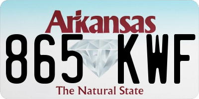 AR license plate 865KWF