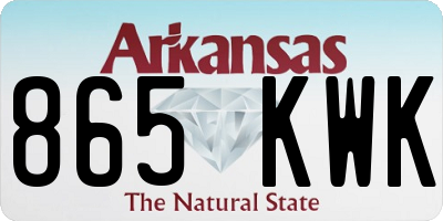AR license plate 865KWK