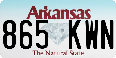 AR license plate 865KWN