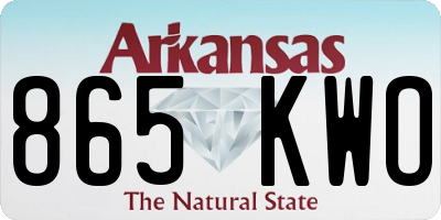 AR license plate 865KWO