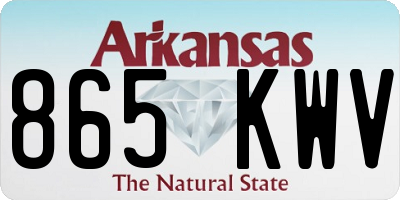 AR license plate 865KWV