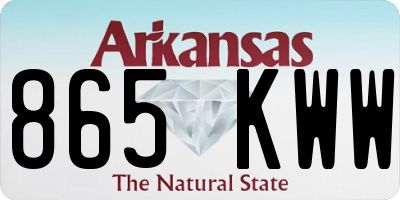 AR license plate 865KWW