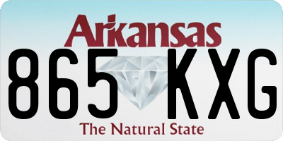 AR license plate 865KXG