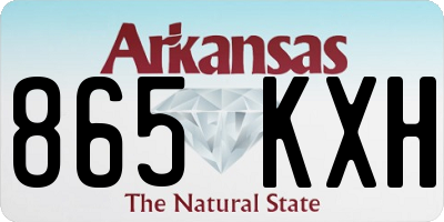 AR license plate 865KXH